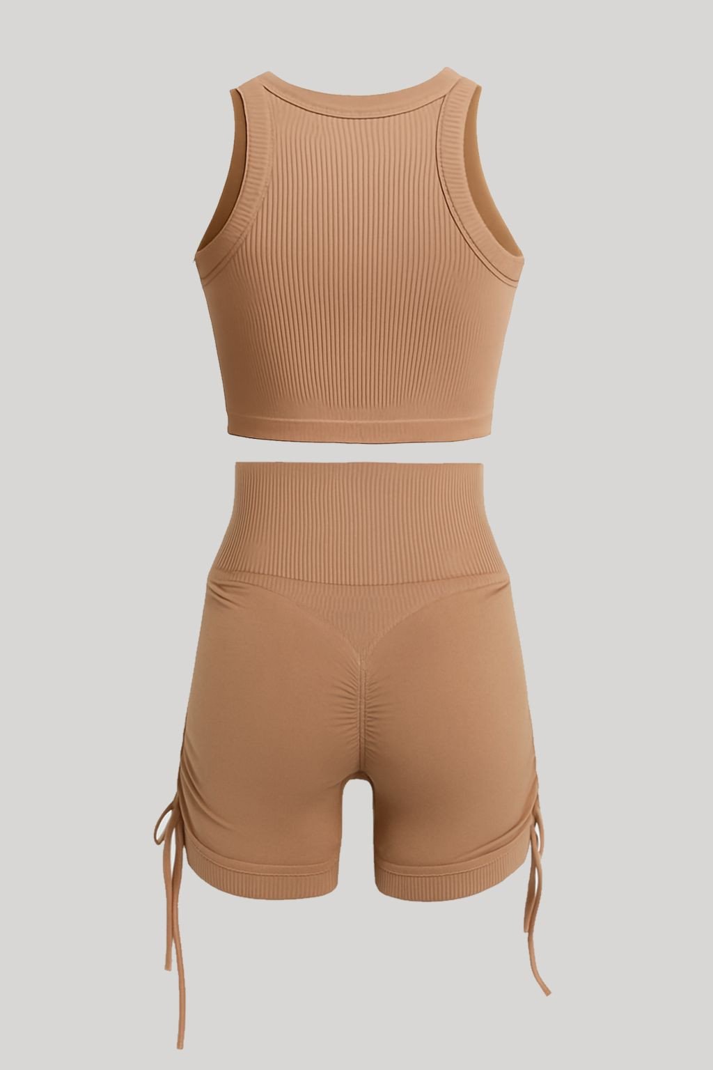 Casual Athleisure Seamless Top and Short Set, Workout wear, Fitness wear, Gym wear, OEM, ODM, OBM